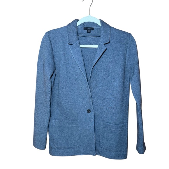 J. CREW Gray Knit Ponte Blazer XXS - Picture 3 of 8